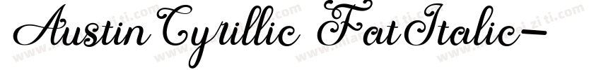 AustinCyrillic FatItalic字体转换